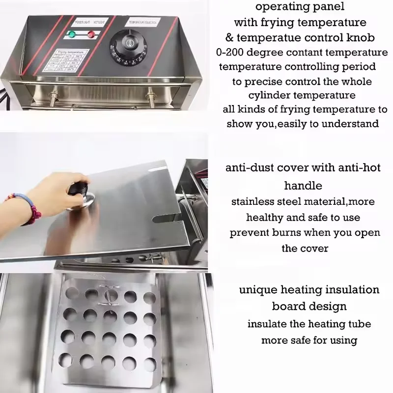 Factory 6L+6L deep fryer Stainless Steel electric 2 Tank 2 Basket Commercial Potato Chip Deep Fryer Chicken Deep Fryer