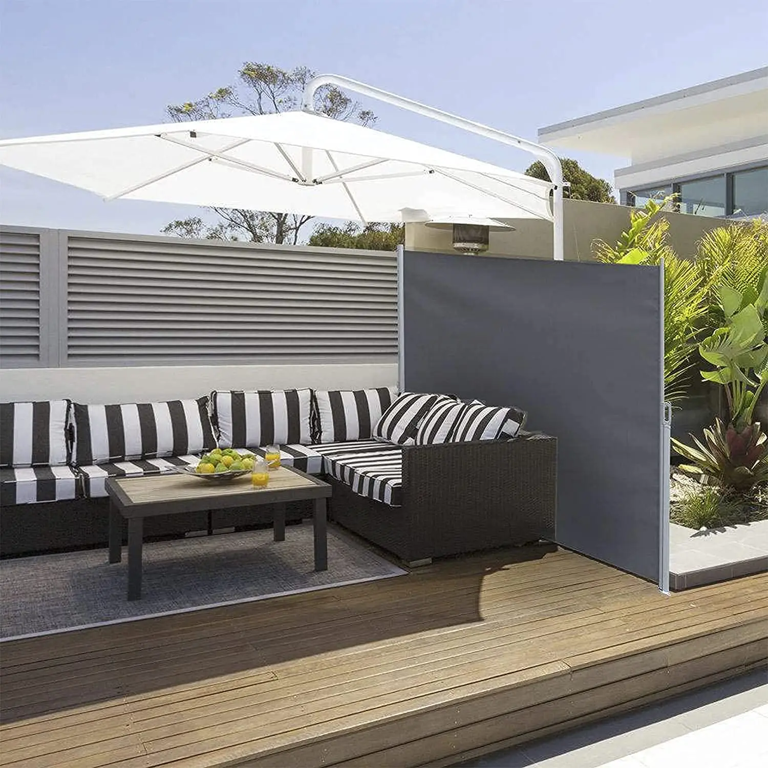 Free ship to us Folding Sun Shade Aluminium Garden Side Awning Retractable Side Awning