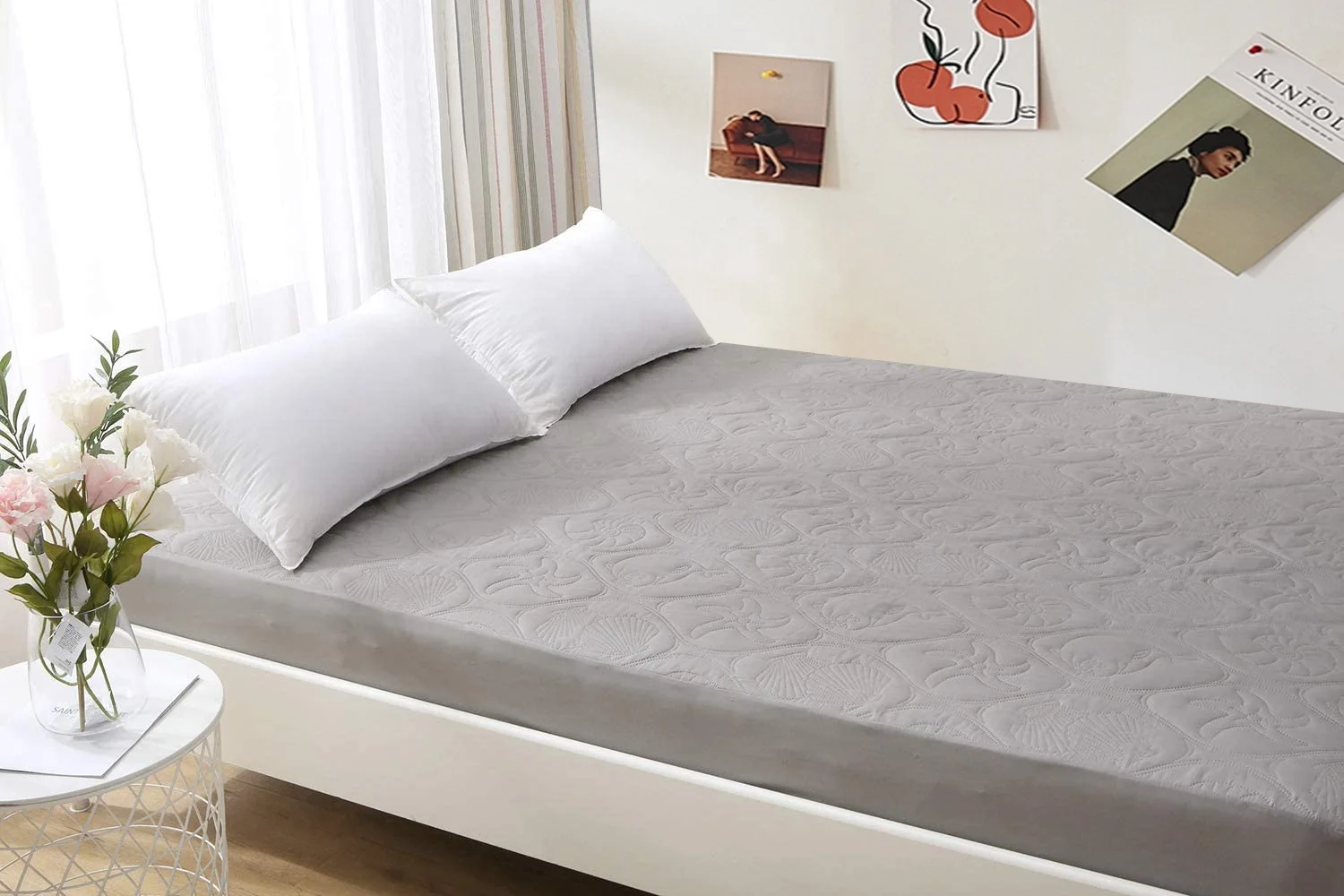  Наволочки для двуспальной кровати Квин Водонепроницаемая простыня стеганый матрац протектор