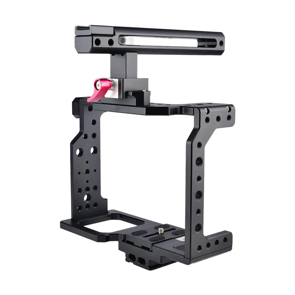 Black Camera Cage Aluminum Alloy Protect Camera Vlog Accessories for Sony A7R4 A74 A7S3 A7M3 A7R3