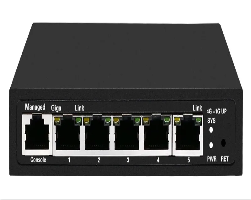OEM 5 Port Gigabit mini Managed Ethernet Switch SMNP QoS SSH Telnet Ring Management Network Switch 10 100 1000mbps