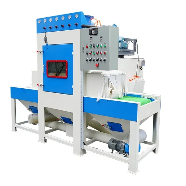 Automatic sandblasting equipment conveyor belt type sandblaster machine