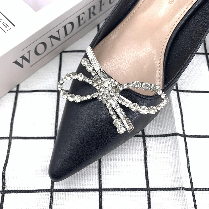 High quality Vintage custom wedding removable rhinestone shoe clips for bridal
