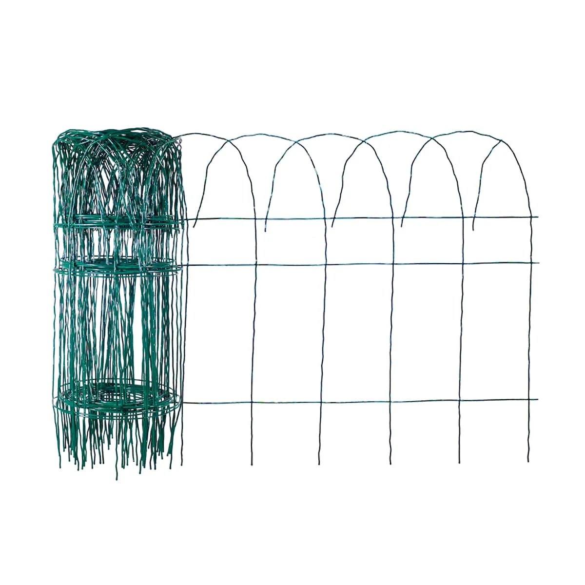 Flexible Garden Border Fence Weaving Fence With Scrolled Top Corrugated Vertical Wires For Garden or Home Use