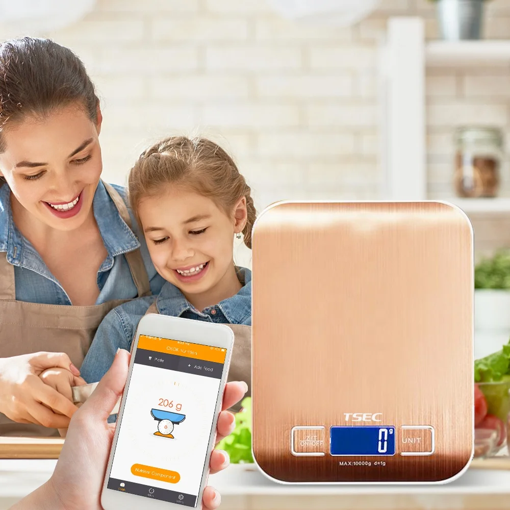 5kg Digital Food Kitchen Food Scale Hot Sale Factory OEM Stainless Steel Household Scales Digital Display Weight Measuring