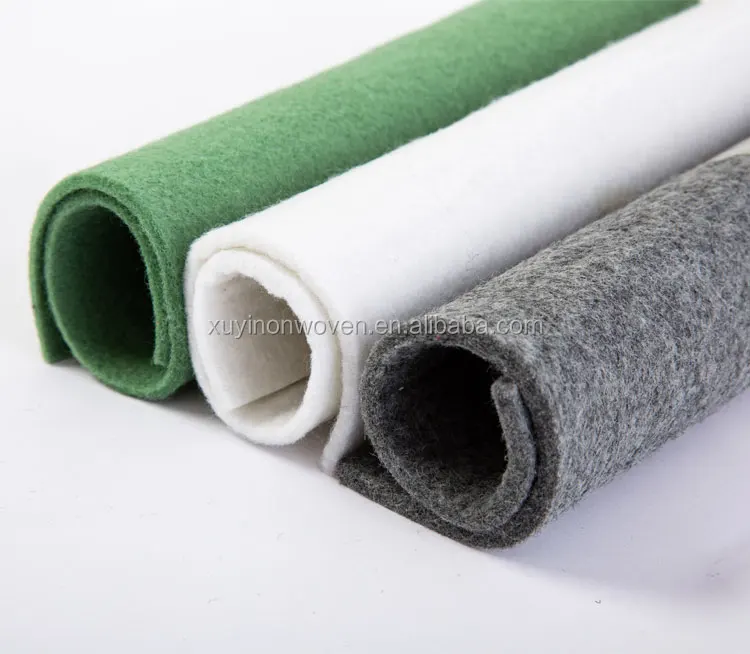 Needle Punched Nonwoven Fabric in Stock table cloth wool carpet felt fabric