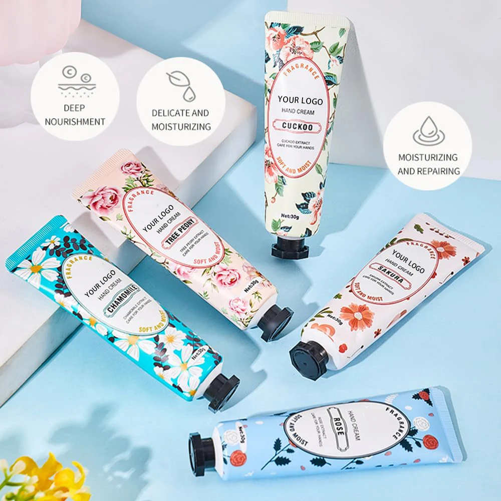 Custom Private Label Mini Natural Organic Flower Shea Butter Honey Whitening Moisturizing Lavender Perfume Hand Cream