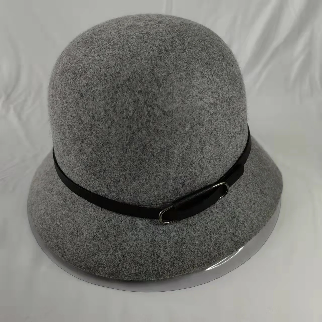 Elegant soft wool basin hat lady temperament British wind spring and autumn winter warm wool felt hat