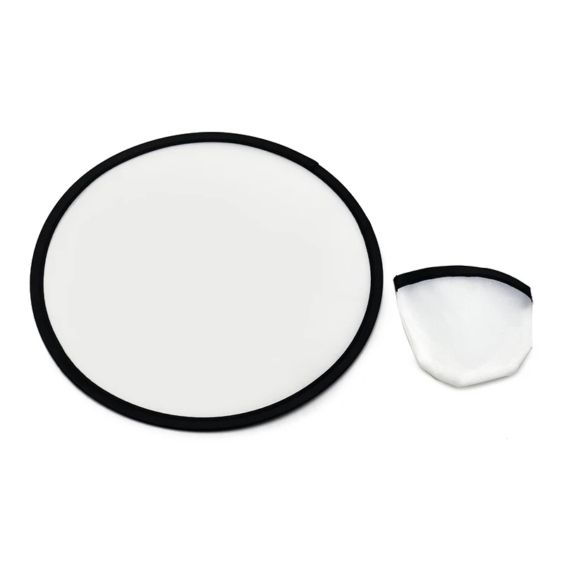 Customized Collapsible Printed Fold Fan  Folding Polyester Fabric Discs Sublimation Flying disc with a Small Case