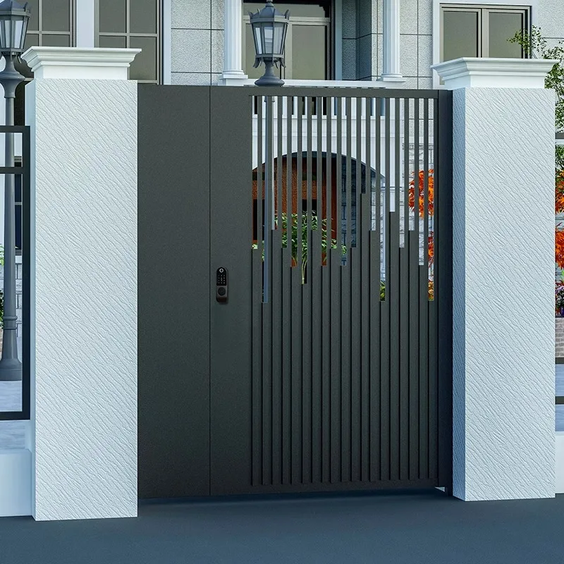Modern latest main gate designs Aluminum Alloy fencing trellis gates Courtyard Customized Factory