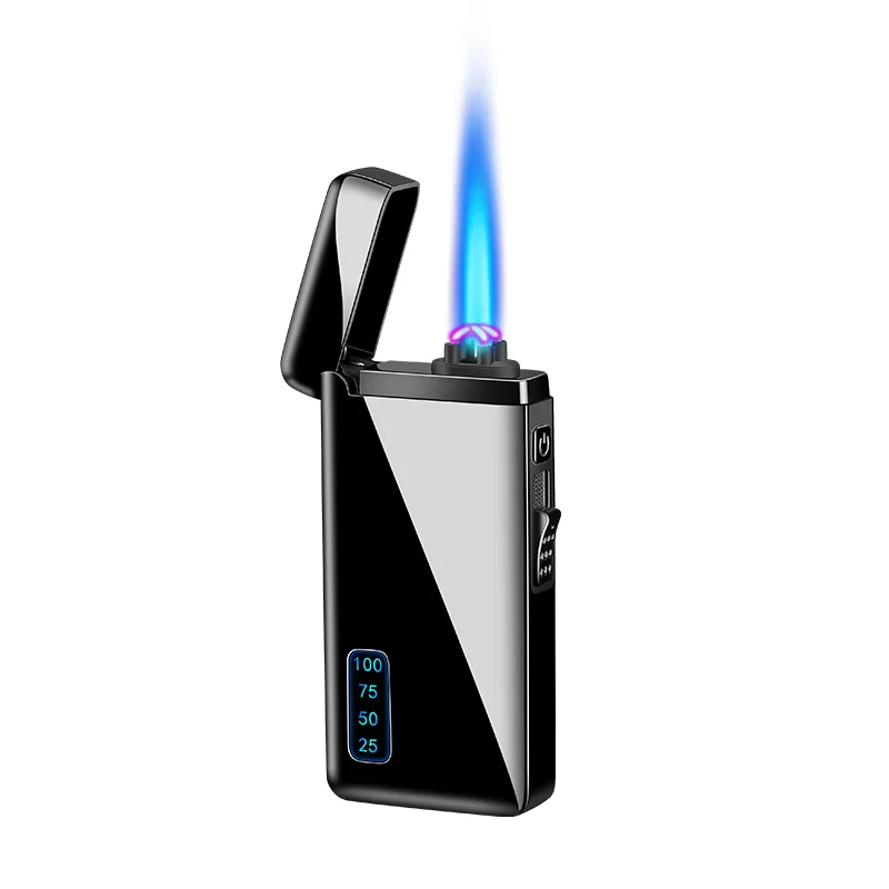 Бесплатные образцы! Горячая Распродажа 2 в 1 газовая зажигалка USB электрическая двойная дуга Зажигалка с логотипом на заказ плазменная ветрозащитная