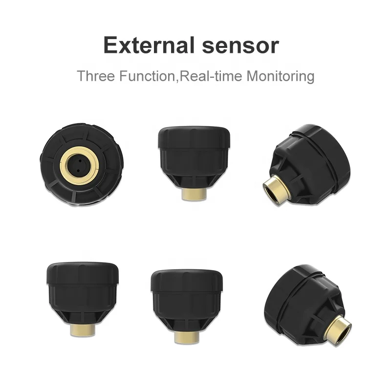 Integrated Alarm System Monitoring Pressure&Temperature  Bus Truck TPMS External tpms Sensors 12V1 For 2 to 26 Wheels