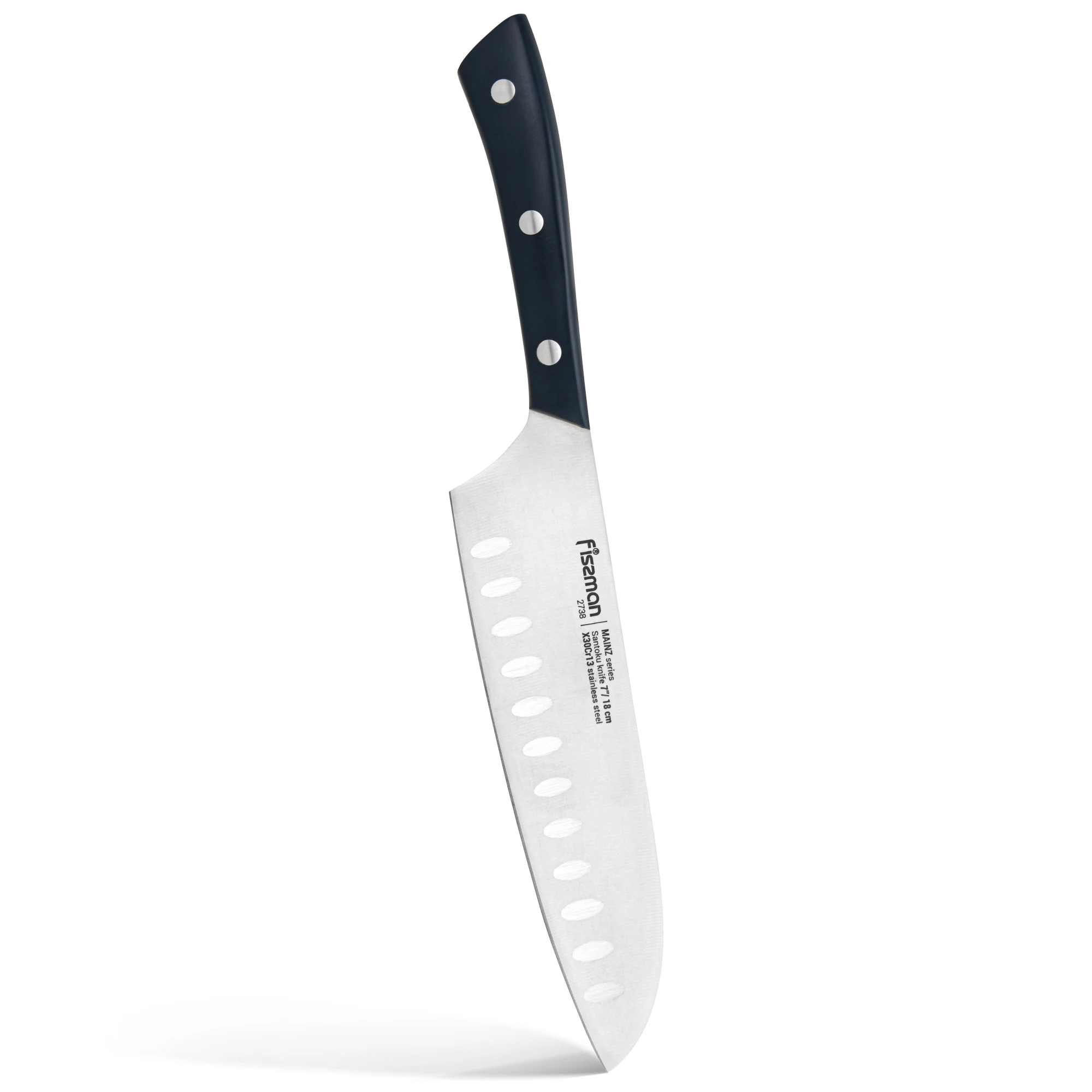 FISSMAN 7-дюймовый нож Santoku MAINZ (X30Cr13 сталь)