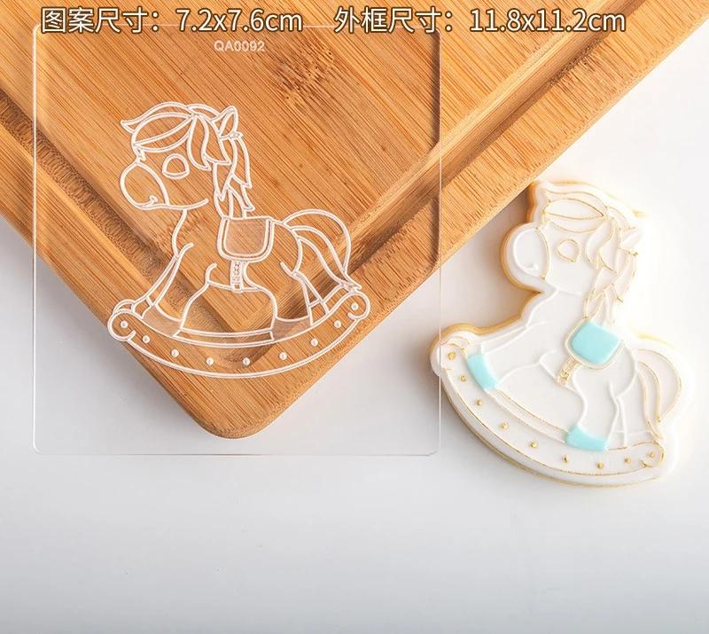 Saffron Baby shower fondant embosser cookie cutter acrylic stamp plastic cutters for embossing cookies