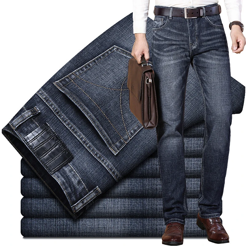 Gingtto Jean Manufacturers Custom Logo Straight Baggy Slim Fit Jeans Men