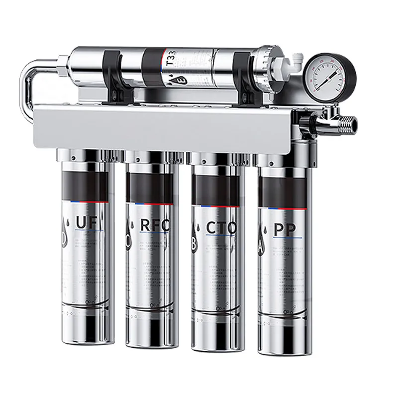 Reduces 99% Chlorine Household under sink 5 stages 304 stainless steel UF water filter purifiers