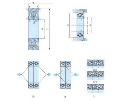 Factory Price Single Row Angular Contact Ball Bearing Size 55*90*18mm 7212 7011C 7011AC angular contact ball bearing