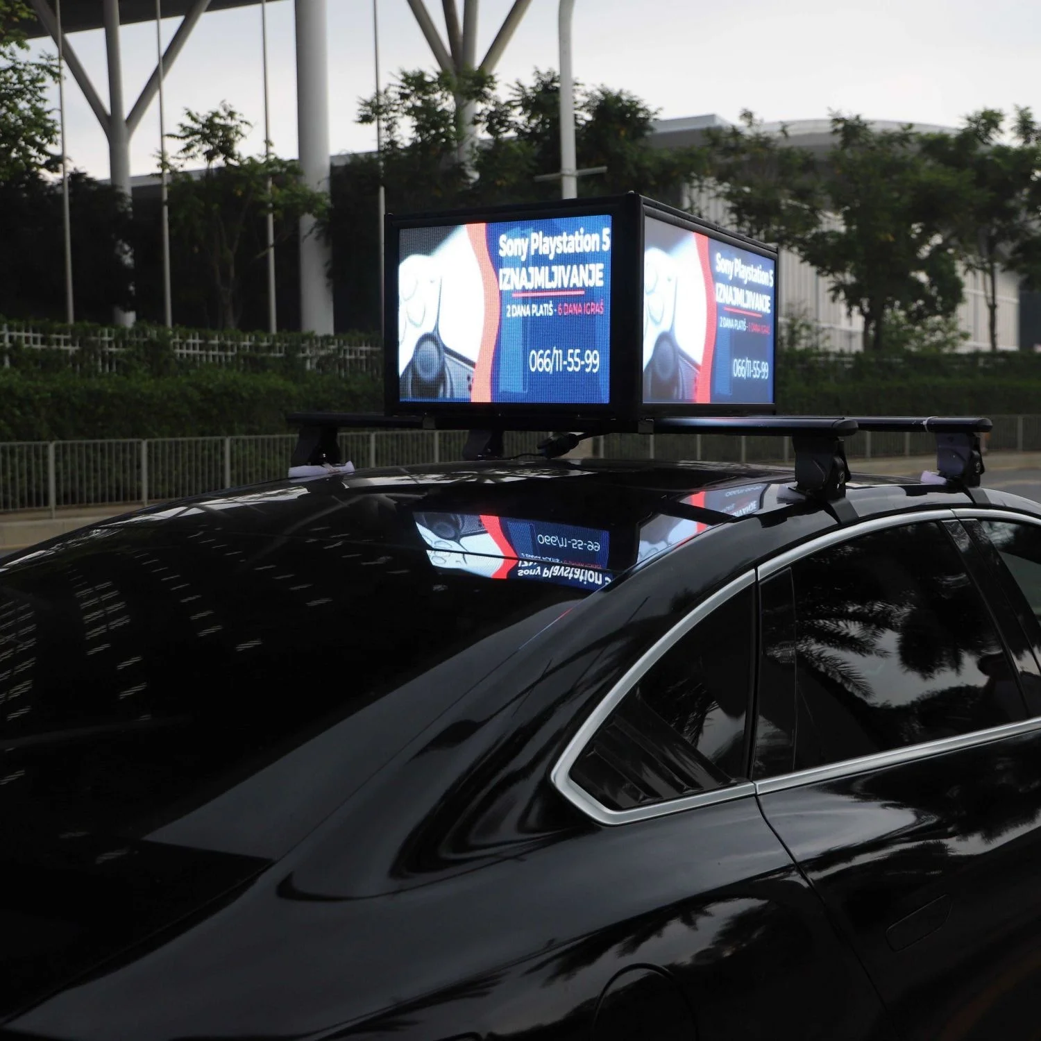 P2.96mm Taxi top led display Three sides display HD Energy saving car top advertising signs taxi roof top board car roof top