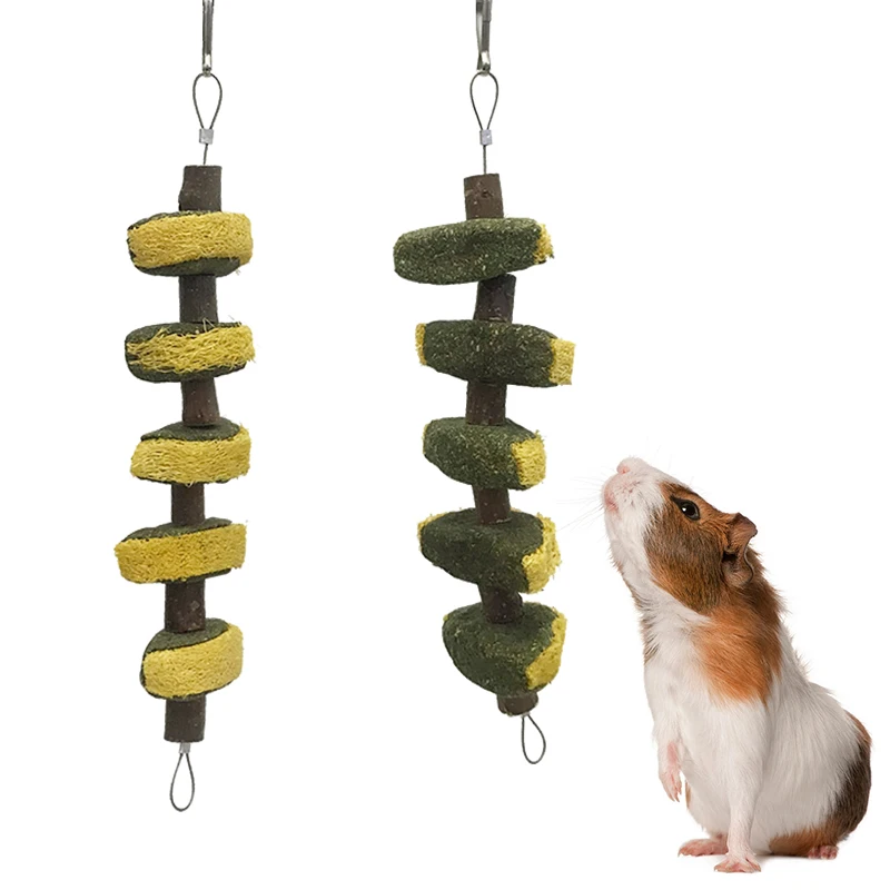 Natural The ultimate chew toy for rabbits and guinea pigs grass cake for chinchilla treats food Hamster handmade Chew snack