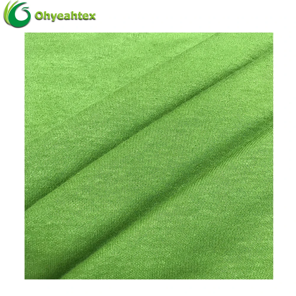 OEKO-TEX STANDARD 100 Sustainable Bamboo Hemp Interlock Fabric For Clothing