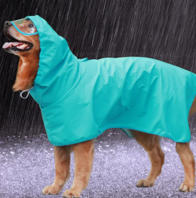 Outdoor Pet Clothes Large Dog raincoat Belly Protection Pet Supplies Rain Suit