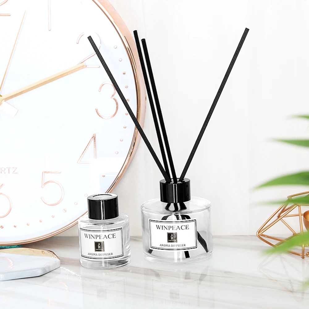 2020 New 100ml Luxury scents metal lid decorative high quality reed diffuser with glass jar