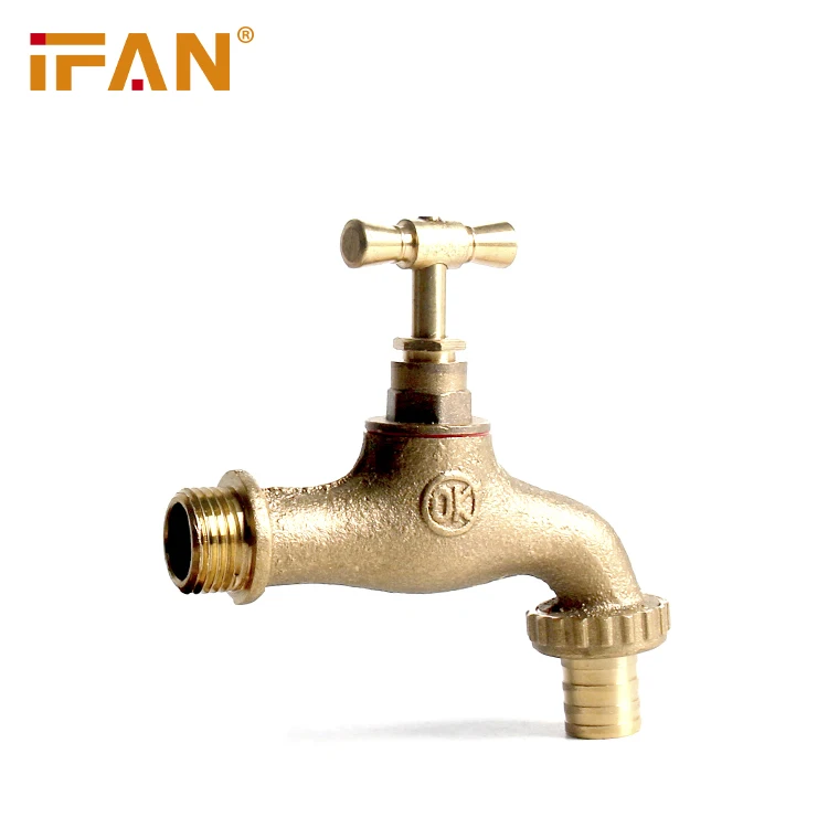 IFAN universal 3/4 inch brass garden water valve 2 way y hose tap brass garden tap brass bibcock