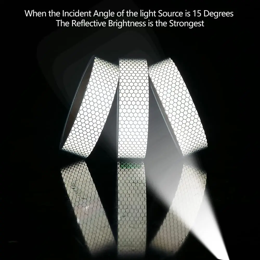 High Visibility Reflective Strip Stickers Tape PVC Acrylic Self-Adhesive Safety Warning Tape Single Sided Pressure Sensitive