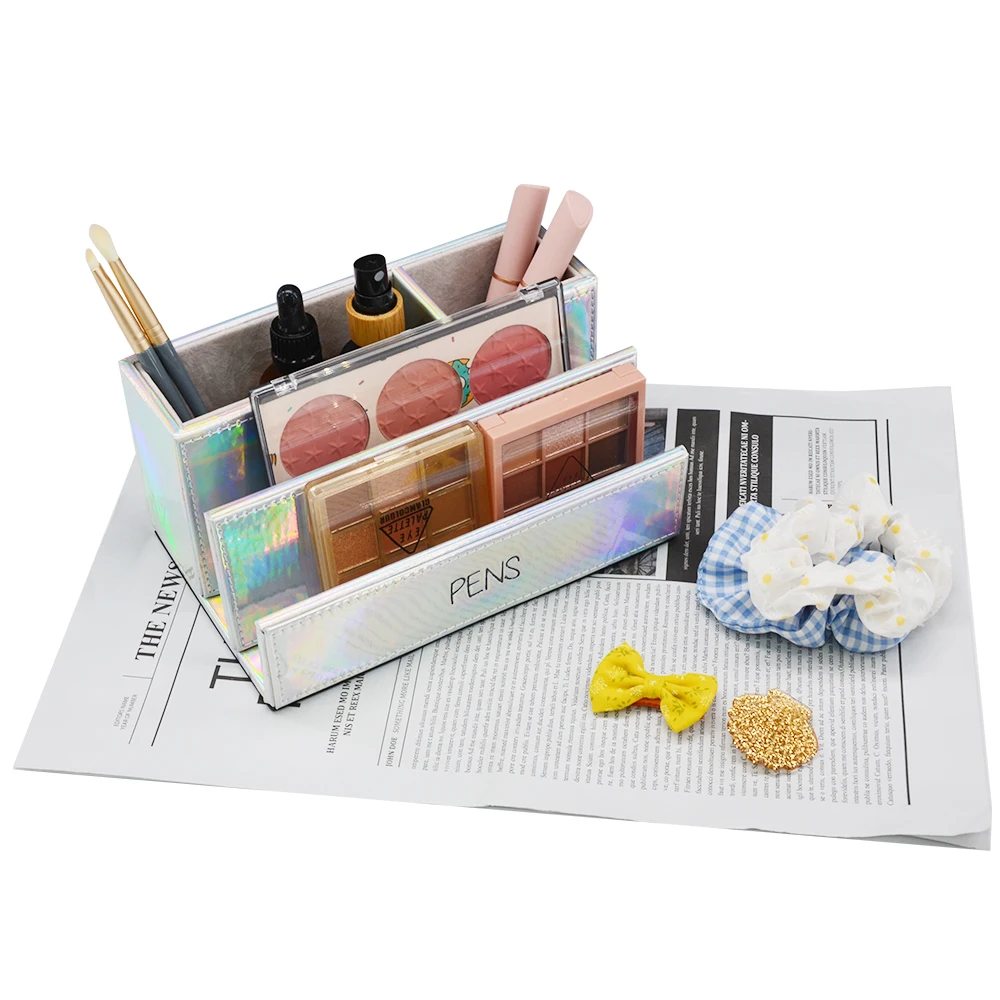 glitter laser pu design office supplies,pen holder,envelop holder