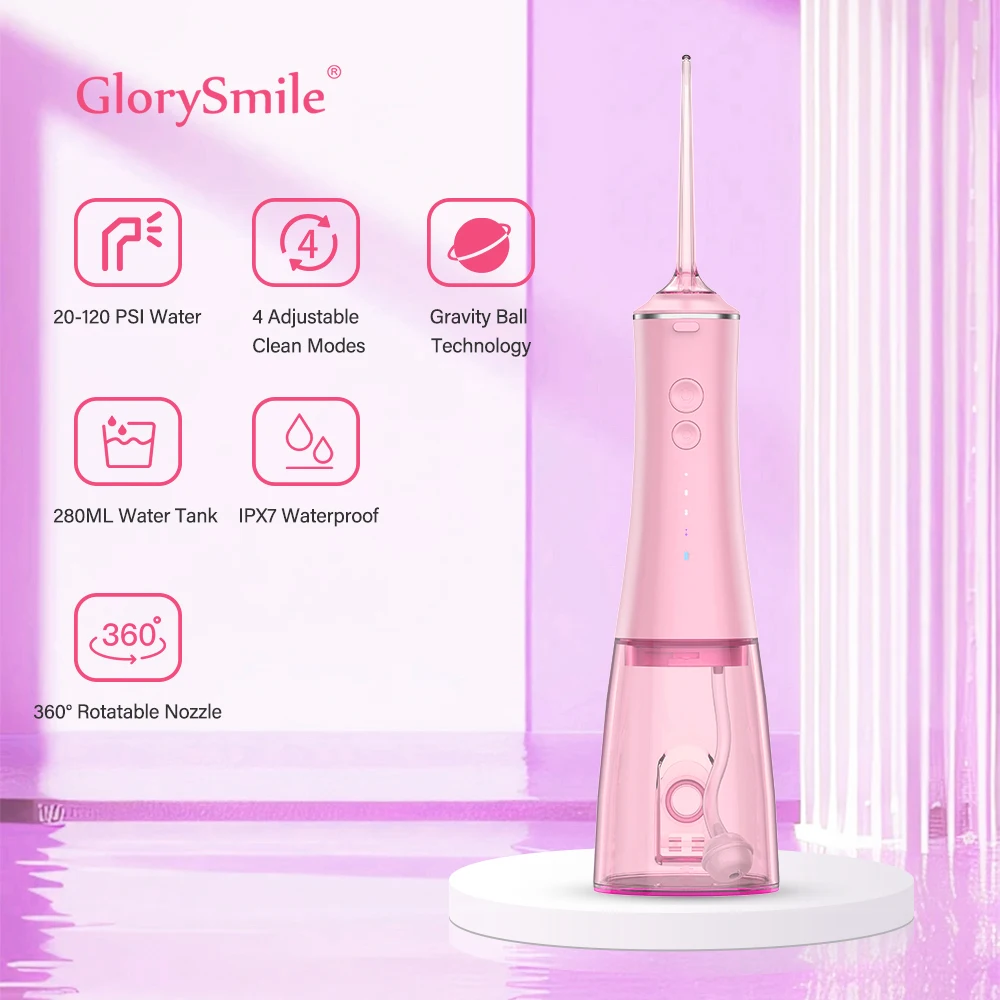 Custom Logo Tooth Cleaner Dental Care Water Pick Flosser Remove Bad Breath Portable Oral Irrigator For Home