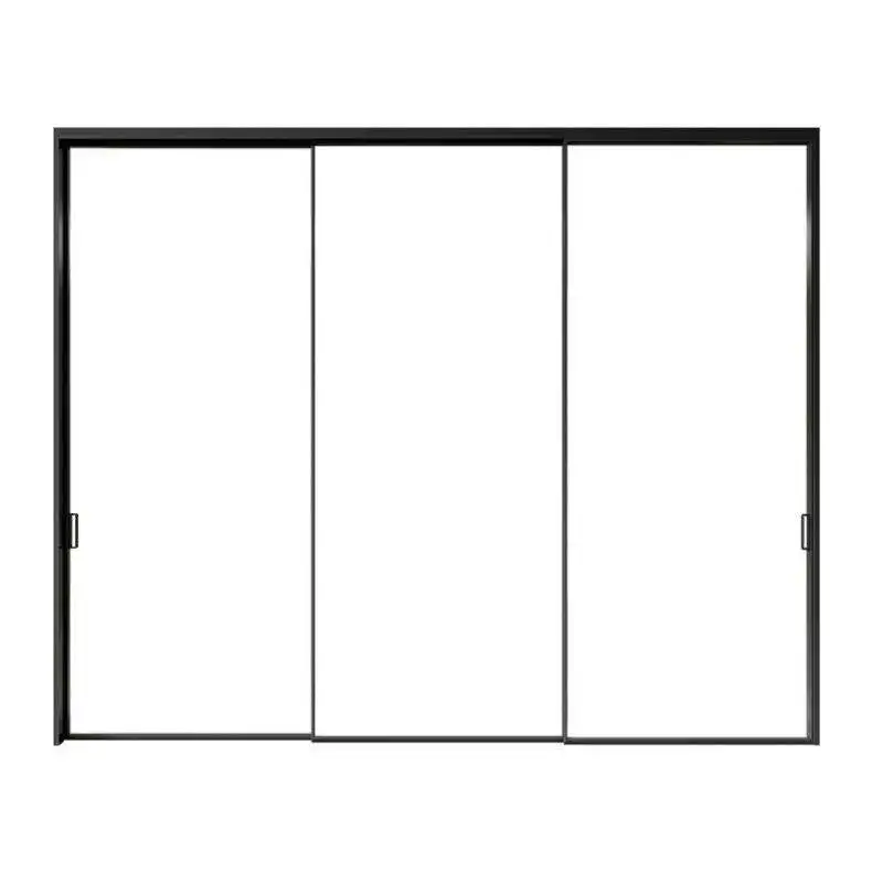 Beautiful Design Tempered Glass Thin Door Aluminum Frame For Sliding Doors