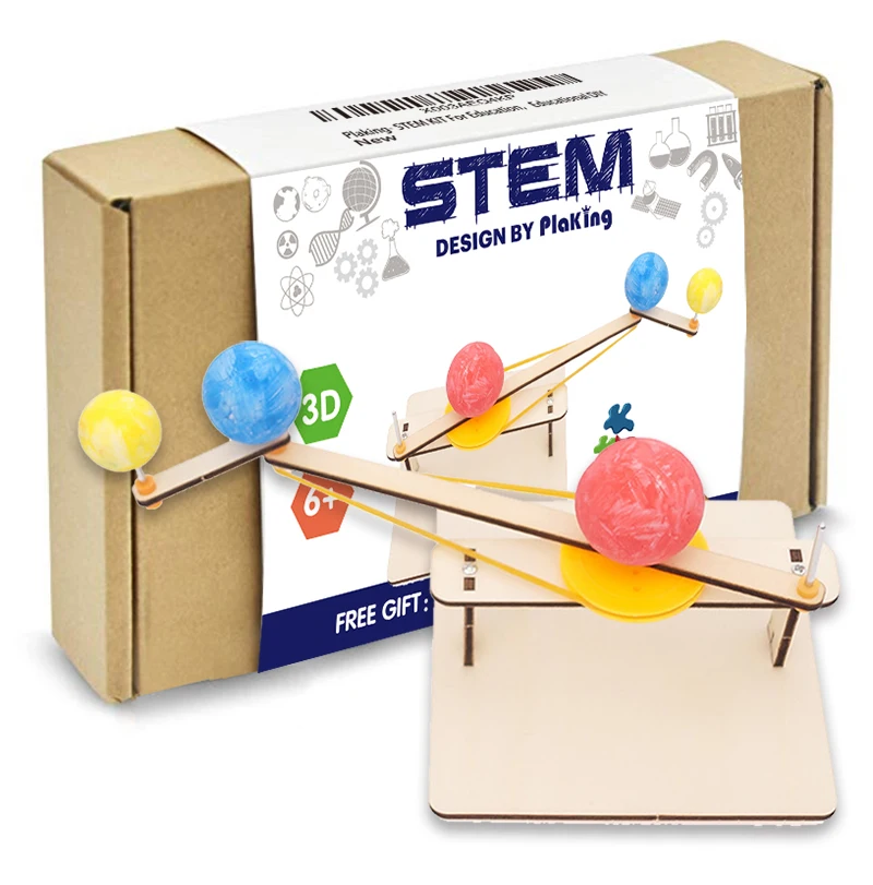 DIY Earth Moon Sun Orbital Planetarium Geography Physical Learning Toy Science Experiments Kits,STEM toy Learning Sets