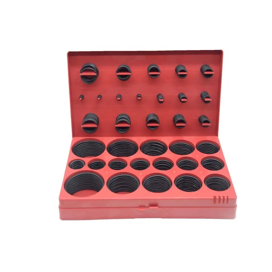 
Factory Direct Sales 419Pc Oil Resistance Squeeze NBR China Rubber O-Ring Kit Box 