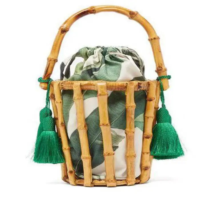 Manufacturers bamboo bag lady fashion handbag beach bag