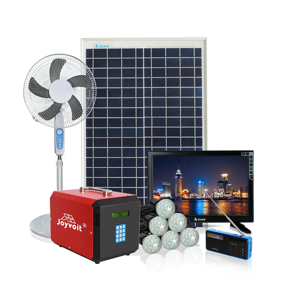 Paygo 100W Solar System Power Generator Lighting System Kit with TV LiFePO4 Rechargeable DC LED Bulb Lights for Energy Storage