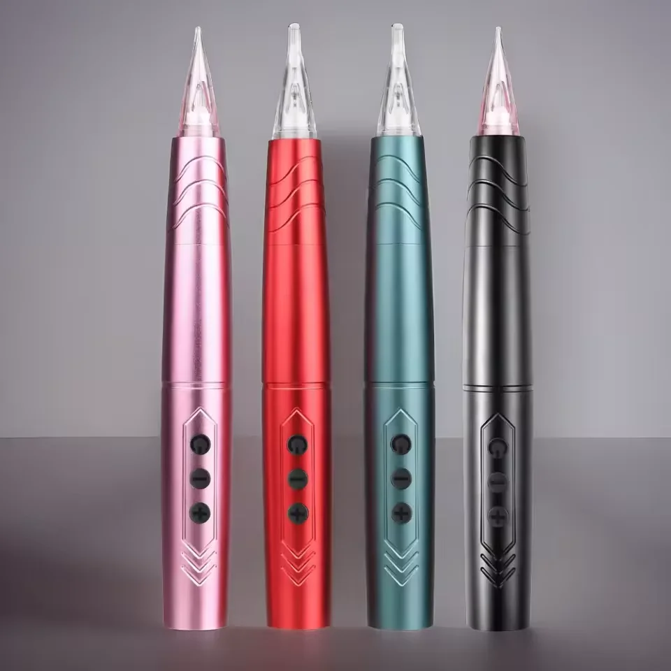 Eyebrow Microblading Pen PMU Tattoo Machine Permanent Makeup Brows Rotary Double 2 Battery Kit Wireless PMU Supplies