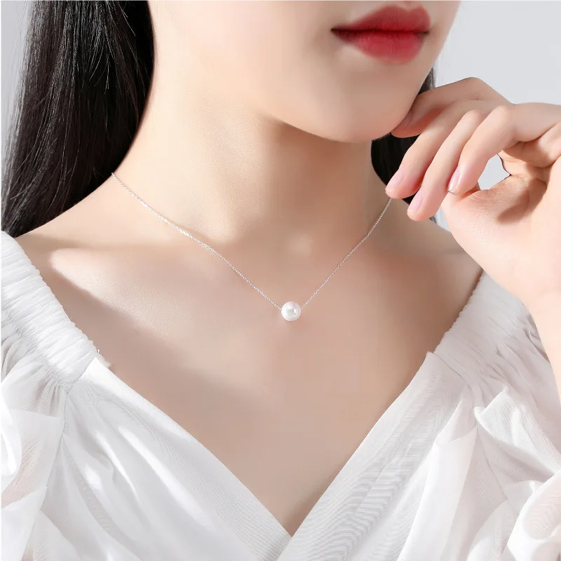 New Design Genuine Pearl Fashion Jewelry Choker Freshwater 18k Gold Plated Silver Blocks Box Chain Necklace