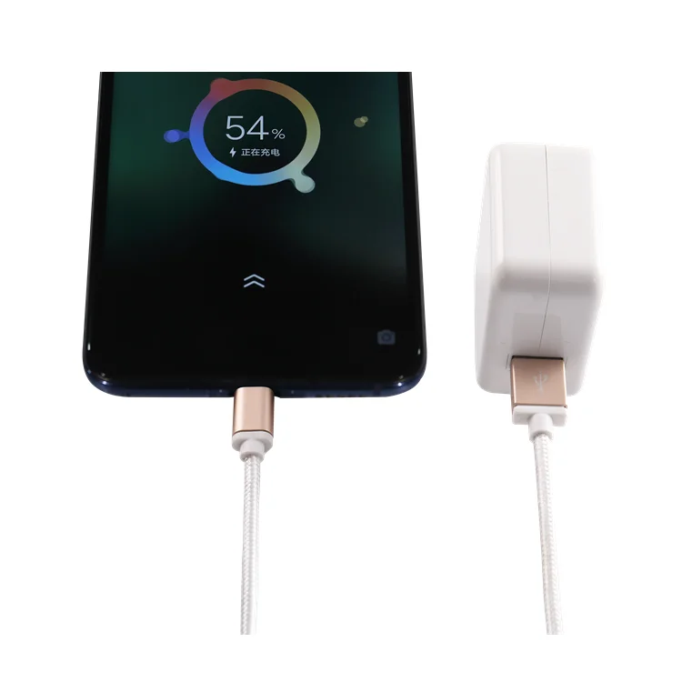 USB2.0 micro download data charging braided cable aluminum alloy shell data charging cable
