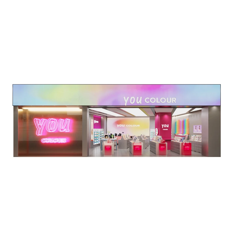 store storage makeup shelf metal beauty products display shelves cabinet retail showcase shelf cosmetics display stand rack