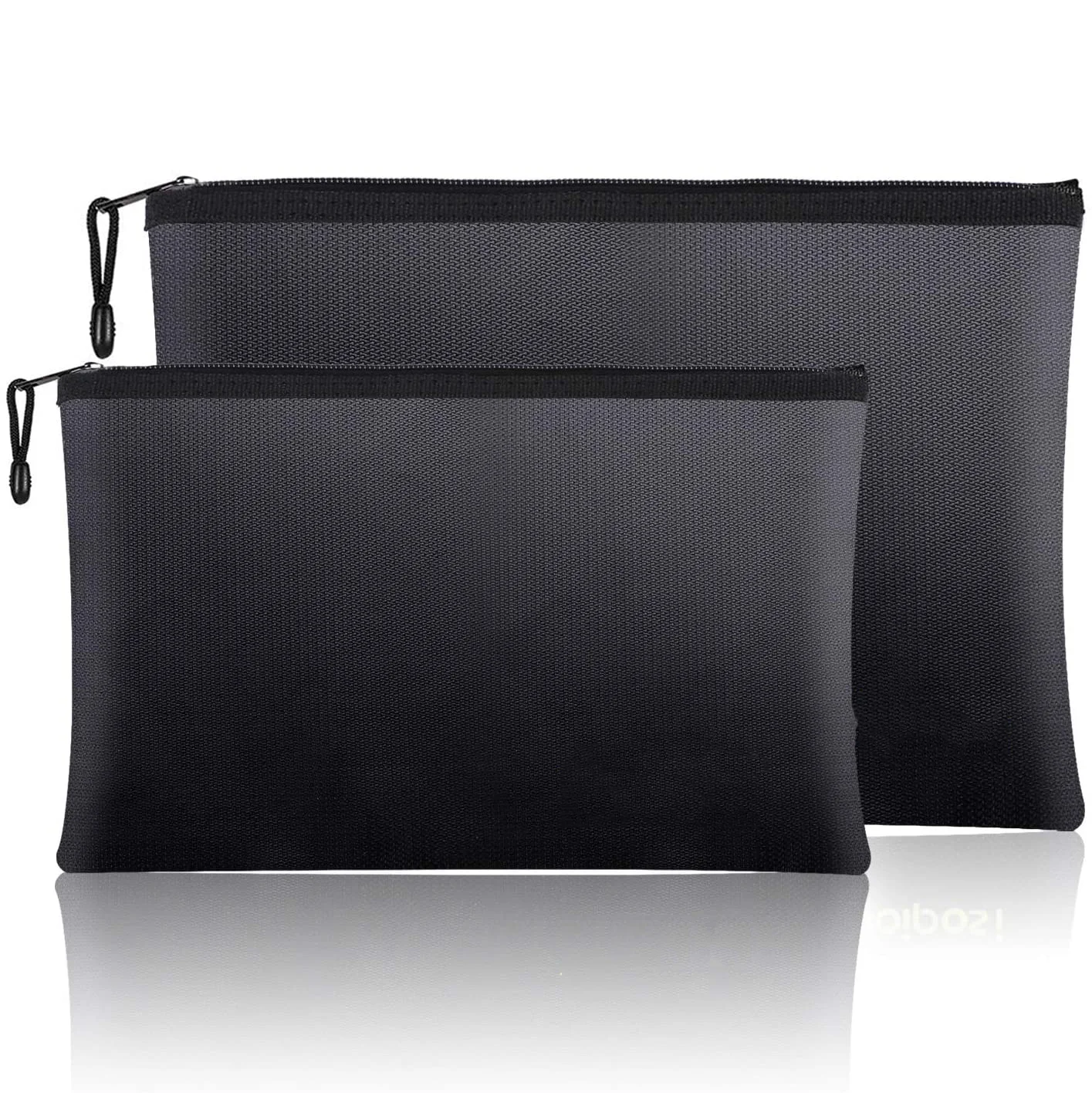 Wholesale Custom Waterproof and Fireproof Money Bag,Fireproof Safe Storage Pouch Fireproof Document Bags 2 Packs with Zipper