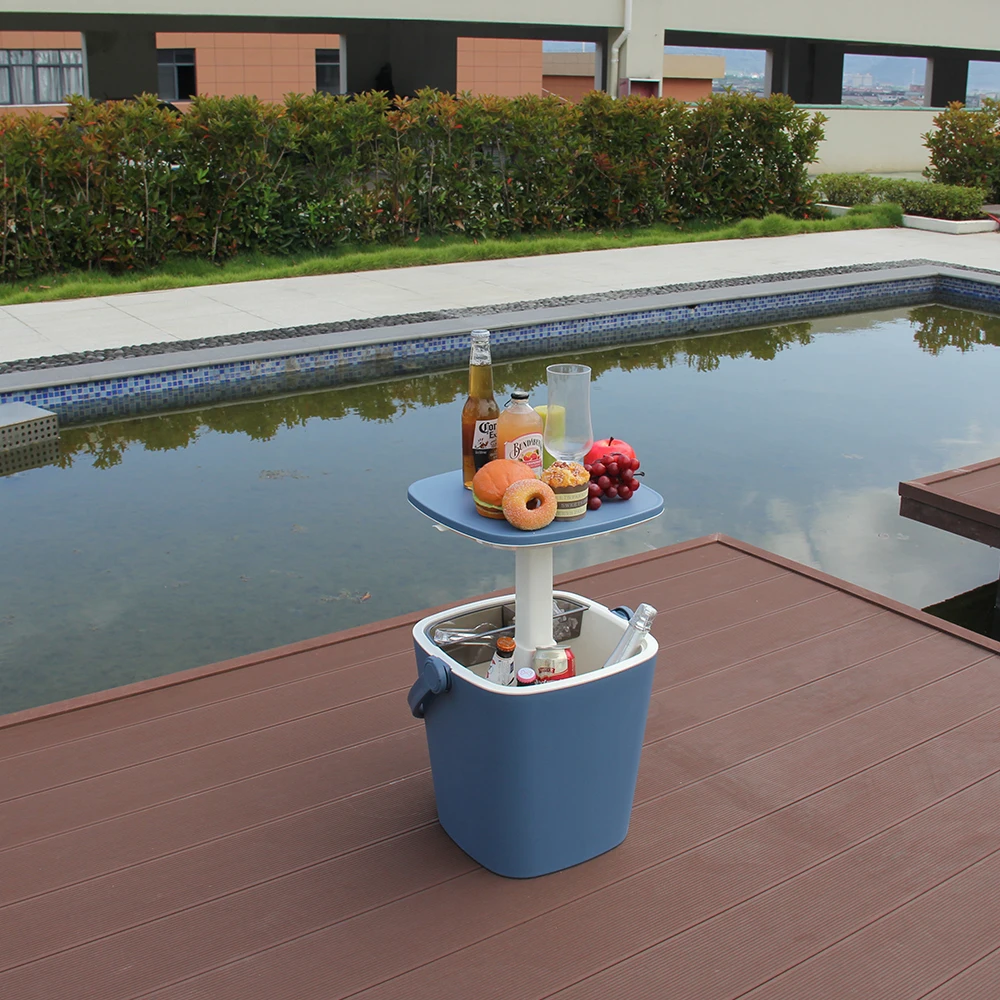 Portable Cool Bar Outdoor Patio Furniture and Hot Tub Side Wine Cooler Table