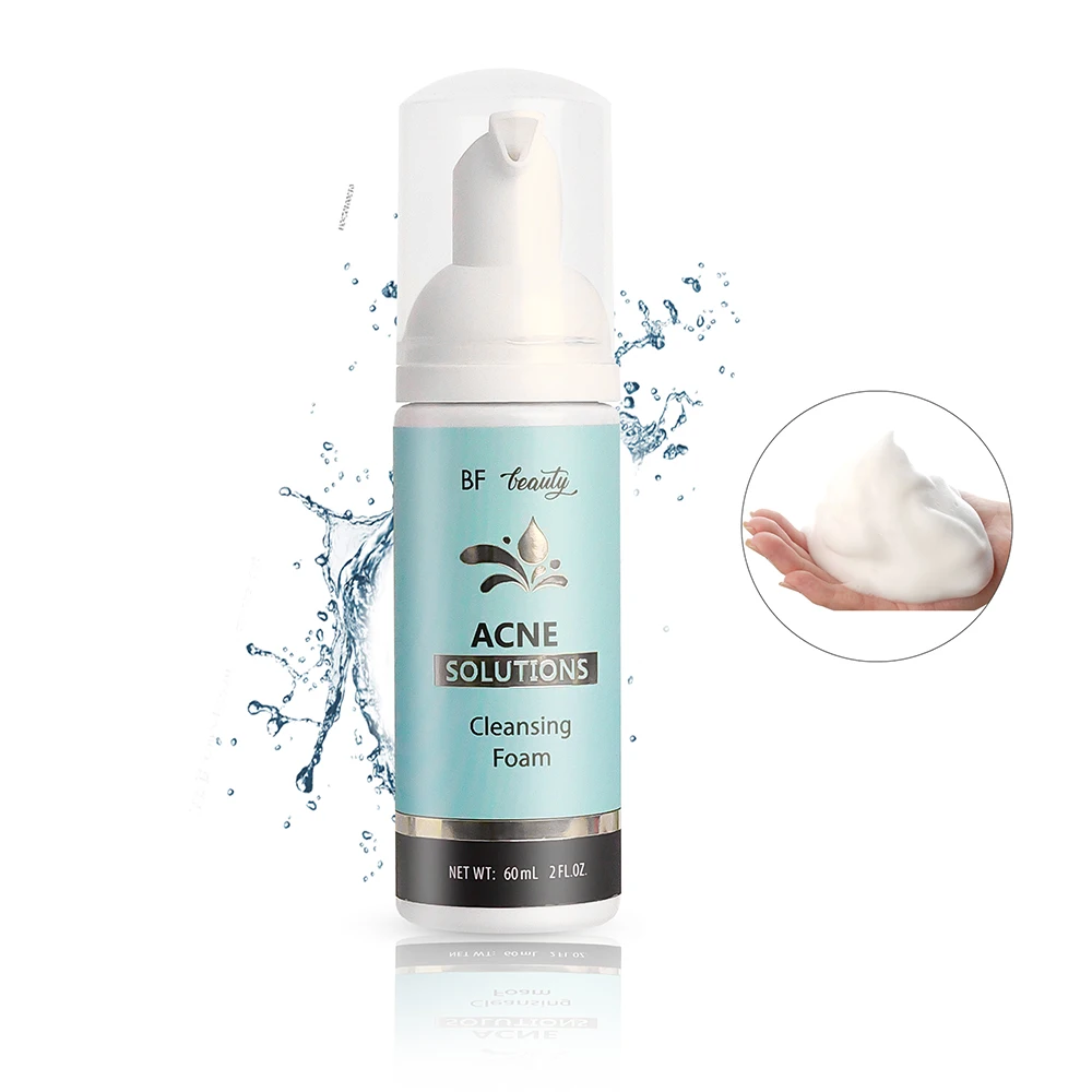 Acne Solutions Cleansing Foam Customize Facial Makeup Remover Wash Towel Foam Facial Cleanser Face Halo Makeup Remover