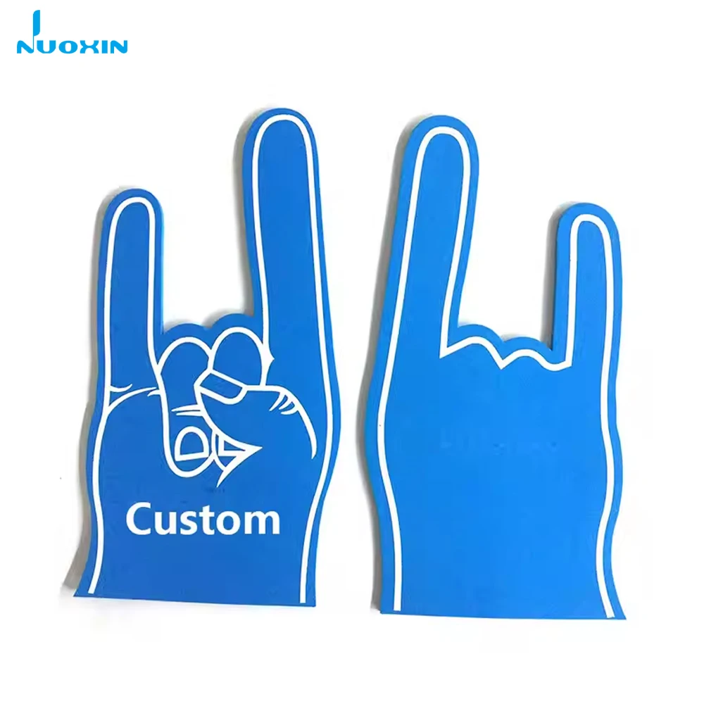 Nuoxin Professional Custom Shape Promotional Cheering EVA Foam Sponge Fingers Foam Hand For Sport Events Cheering