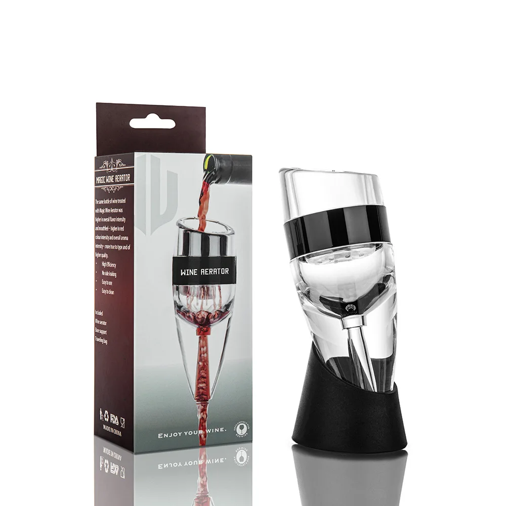 Wholesale Red Wine Quick Decanter Awakener Pourer Stand Wine Aerator Spout Dispenser Wine Accessories