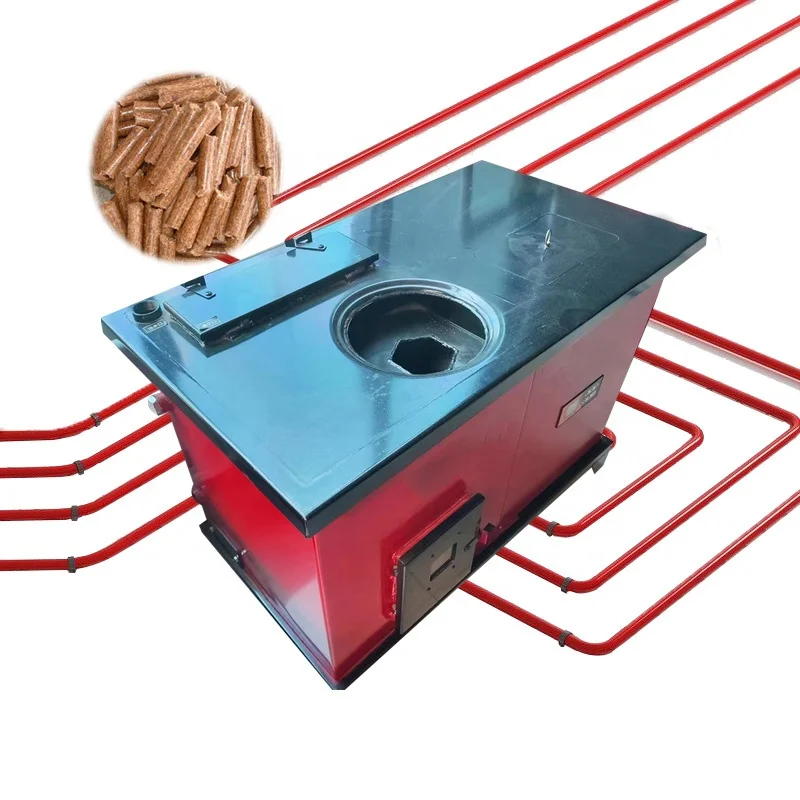 Home Use Real Fire Water Circulation Stove Boiler for Floor Heating Biomass Pellet Heating Furnace