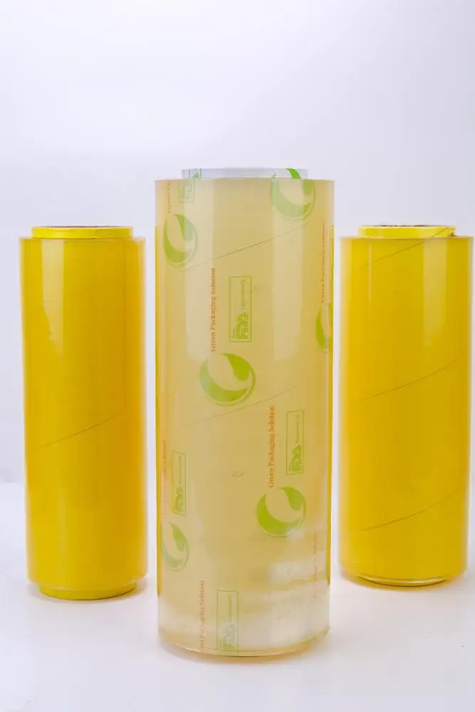 Packaging Food Transparent Soft PVC Plastic Wrap Stretch Cling Film Roll