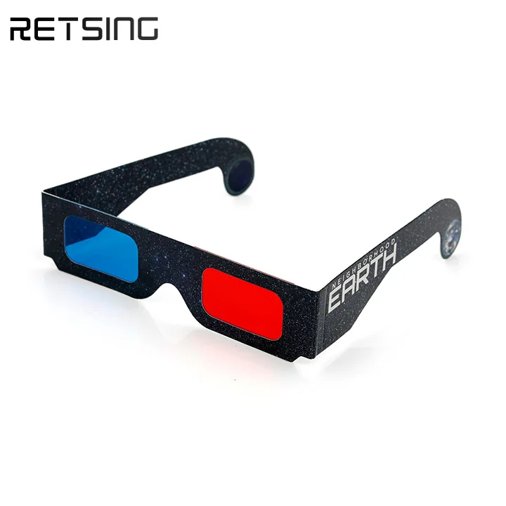 
Custom Printing Red Cyan 3d Paper Glasses Anaglyph Glasses For 3D Movie Video 