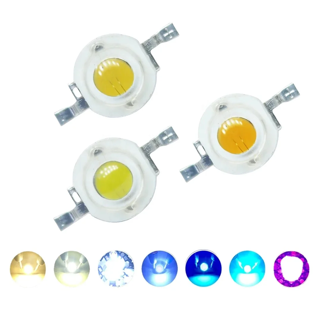 High-power LED package series 1W3W5W China factory export 4-pin 6-pin chip light-emitting diode White Red Green Blue Yellow