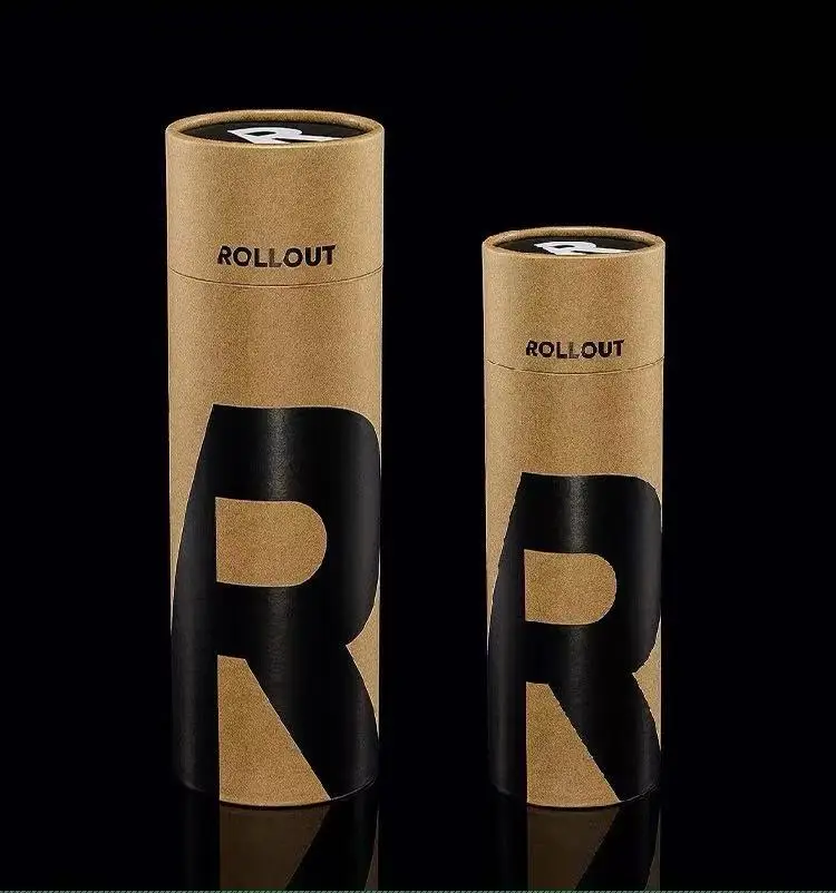 Eco Friendly Packaging Circular Tea  Printed Logo Tube Boxes Customized Design Paper Cylinder Gift Box
