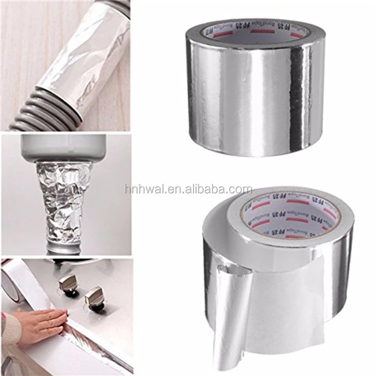 newest price wholesale silver waterproof fireproof heat resistant self adhesive aluminum foil tape for masking roof duct sealing
